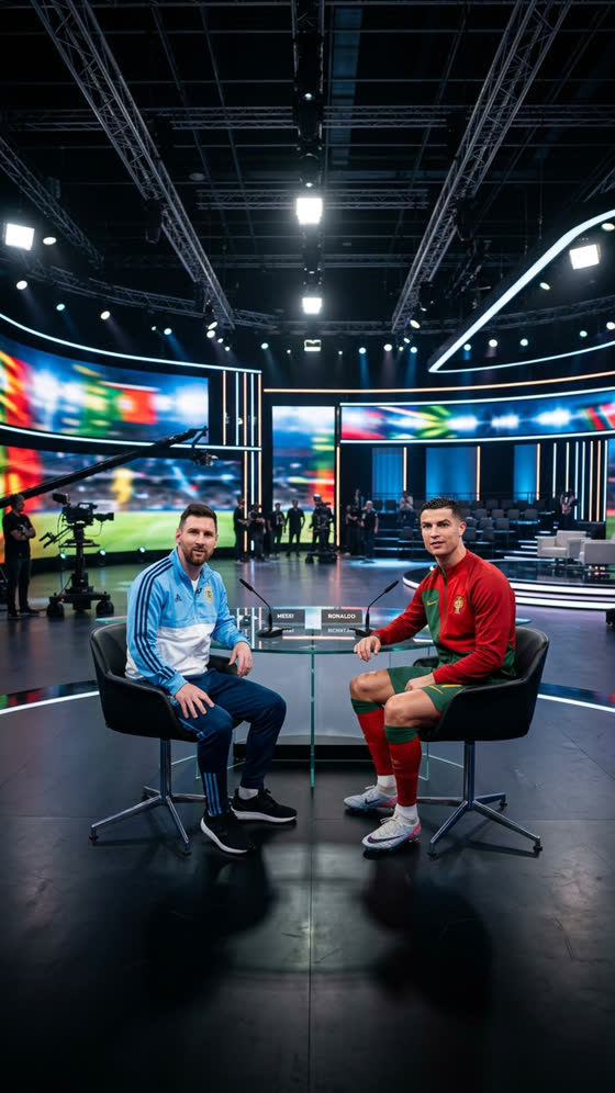 AI talk-show studio duo